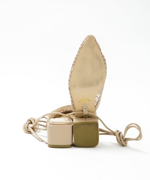 AS KNOW AS PINKY(アズノゥアズピンキー)の「2wayレースアップサンダル(サンダル・レディース・ブラウン/ベージュ・M/L)」の9枚目の写真