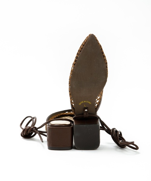 AS KNOW AS PINKY(アズノゥアズピンキー)の「2wayレースアップサンダル(サンダル・レディース・ブラウン/ベージュ・M/L)」の13枚目の写真