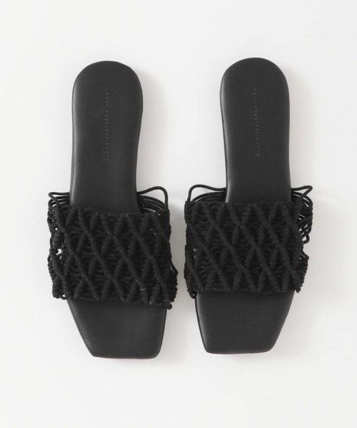URBAN RESEARCH DOORS（アーバンリサーチドアーズ）の「マクラメフラットサンダル（サンダル・レディース・ブラック/ナチュラル・SMALL/MEDIUM/LARGE）」の12枚目の写真