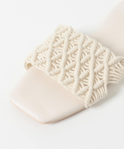 URBAN RESEARCH DOORS（アーバンリサーチドアーズ）の「マクラメフラットサンダル（サンダル・レディース・ブラック/ナチュラル・SMALL/MEDIUM/LARGE）」の9枚目の写真