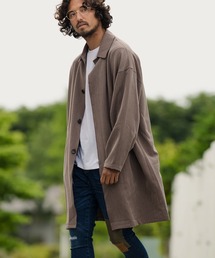 mj7954-Herringbone Wide Soutien Collar Coat コート