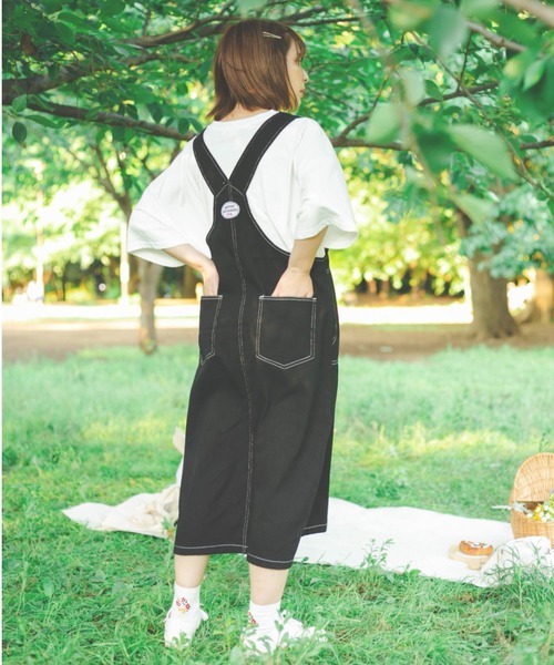 【Aさま】ワッペン ジャンパースカート ロングワンピース 楽天市場】ジャンパースカート レディース チノ ジャンスカ