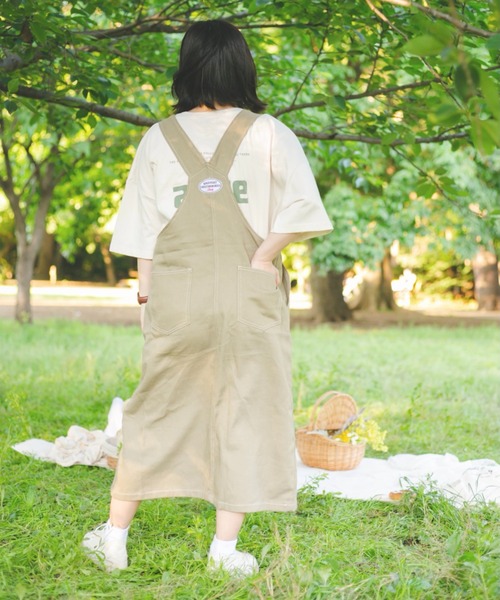 セール】しばふに寝転ぶワッペン付ジャンスカ（ジャンパー