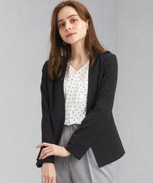 green label relaxing | サラフールⅡ ノーラペル ジャケット － ウォッシャブル ー ー 防シワ ー ー ストレッチ －(その他アウター)