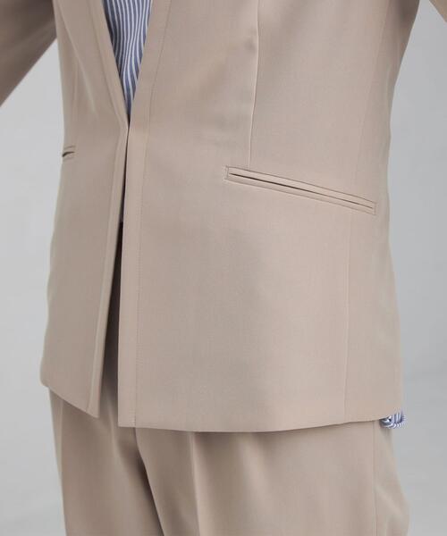 green label relaxing（グリーンレーベルリラクシング）の「サラフールⅡ ノーラペル ジャケット － ウォッシャブル ー ー 防シワ ー ー ストレッチ －（その他アウター・レディース・ブラック/モカ・44/46/40/38/42/36/34）」の8枚目の写真