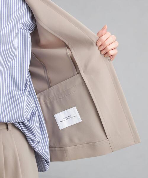 green label relaxing（グリーンレーベルリラクシング）の「サラフールⅡ ノーラペル ジャケット － ウォッシャブル ー ー 防シワ ー ー ストレッチ －（その他アウター・レディース・ブラック/モカ・44/46/40/38/42/36/34）」の9枚目の写真