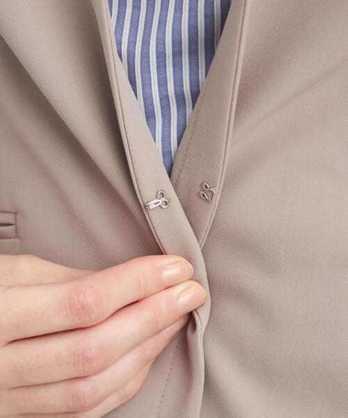 green label relaxing（グリーンレーベルリラクシング）の「サラフールⅡ ノーラペル ジャケット － ウォッシャブル ー ー 防シワ ー ー ストレッチ －（その他アウター・レディース・ブラック/モカ・44/46/40/38/42/36/34）」の11枚目の写真