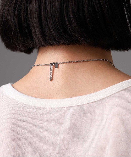 LION HEART（ライオンハート）の「【限定展開】“LH-1”ロゴプレートネックレス/サージカルステンレス（金属アレルギー対応）【LION HEART / ライオンハート】（ネックレス・メンズ・ブラック/シルバー・50cm）」の13枚目の写真