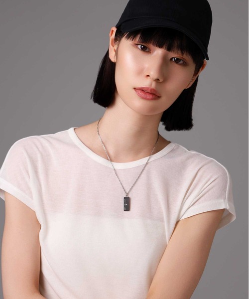 LION HEART（ライオンハート）の「【限定展開】“LH-1”ロゴプレートネックレス/サージカルステンレス（金属アレルギー対応）【LION HEART / ライオンハート】（ネックレス・メンズ・ブラック/シルバー・50cm）」の15枚目の写真