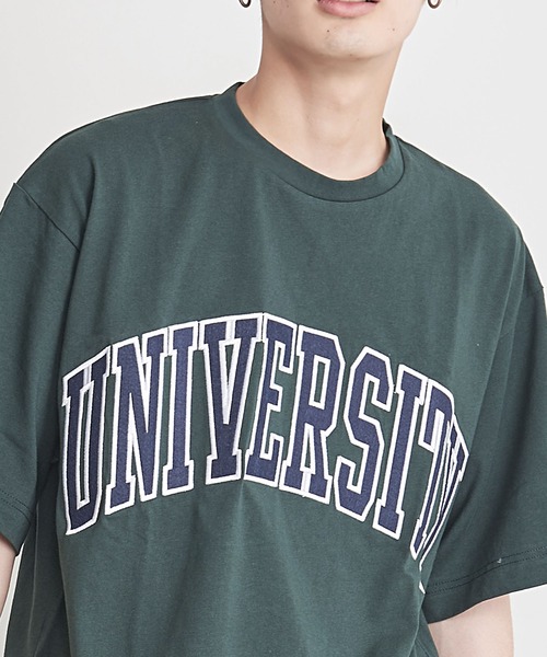 SILVER BULLET(シルバーバレット)の「『CavariA/キャバリア』UNIVERSITYロゴ刺繍クルーネック半袖Tシャツ(Tシャツ/カットソー・メンズ・グリーン/ネイビー/ホワイト・M/L)」の10枚目の写真