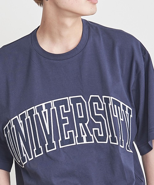 SILVER BULLET(シルバーバレット)の「『CavariA/キャバリア』UNIVERSITYロゴ刺繍クルーネック半袖Tシャツ(Tシャツ/カットソー・メンズ・グリーン/ネイビー/ホワイト・M/L)」の15枚目の写真