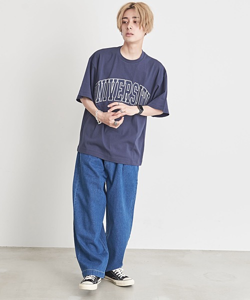 SILVER BULLET(シルバーバレット)の「『CavariA/キャバリア』UNIVERSITYロゴ刺繍クルーネック半袖Tシャツ(Tシャツ/カットソー・メンズ・グリーン/ネイビー/ホワイト・M/L)」の16枚目の写真
