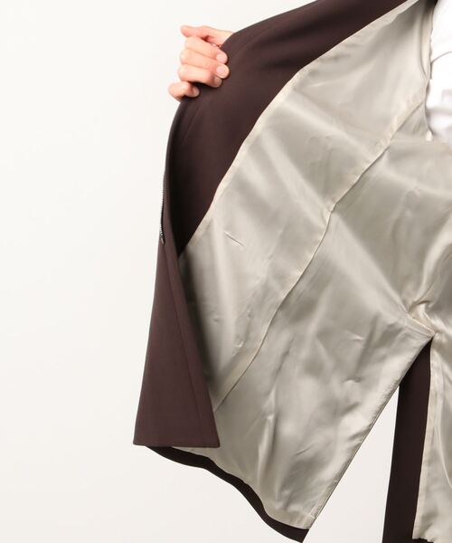 ATTACHMENT（アタッチメント）の「PE/RY DOUBLE CLOTH COLLARLESS COAT（ノーカラーコート・メンズ・ブラック/ブラウン/オフホワイト・1/2/3）」の13枚目の写真