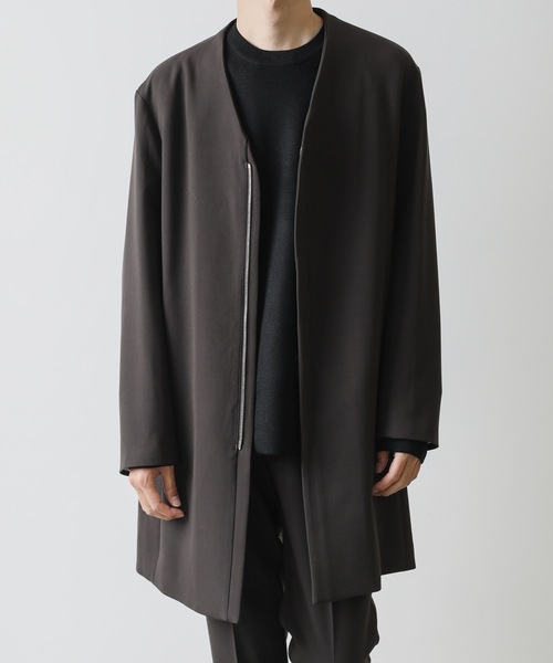 ATTACHMENT（アタッチメント）の「PE/RY DOUBLE CLOTH COLLARLESS COAT