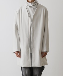 ATTACHMENT | PE/RY DOUBLE CLOTH COLLARLESS COAT(ノーカラーコート)