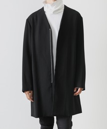 ATTACHMENT | PE/RY DOUBLE CLOTH COLLARLESS COAT(ノーカラーコート)