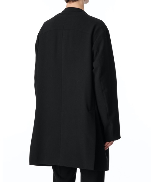 ATTACHMENT（アタッチメント）の「PE/RY DOUBLE CLOTH COLLARLESS COAT（ノーカラーコート・メンズ・ブラック/ブラウン/オフホワイト・1/2/3）」の7枚目の写真