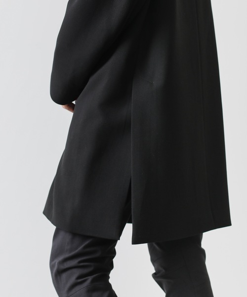 ATTACHMENT（アタッチメント）の「PE/RY DOUBLE CLOTH COLLARLESS COAT（ノーカラーコート・メンズ・ブラック/ブラウン/オフホワイト・1/2/3）」の20枚目の写真