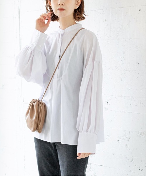 IENA（イエナ）の「【MIRKO BERTOLA/ミルコベルトラ】 ボリュームスリーブブラウス◆（シャツ/ブラウス・レディース・ホワイト/ブラック/カーキ・FREE）」の13枚目の写真