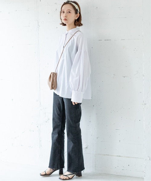 IENA（イエナ）の「【MIRKO BERTOLA/ミルコベルトラ】 ボリュームスリーブブラウス◆（シャツ/ブラウス・レディース・ホワイト/ブラック/カーキ・FREE）」の10枚目の写真