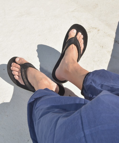 チャイハネ（チャイハネ）の「【チャイハネ】牛革MEN'SトングサンダルL（サンダル・メンズ・ブラック/レッド/ブルー/キャメル・ONE SIZE）」の9枚目の写真