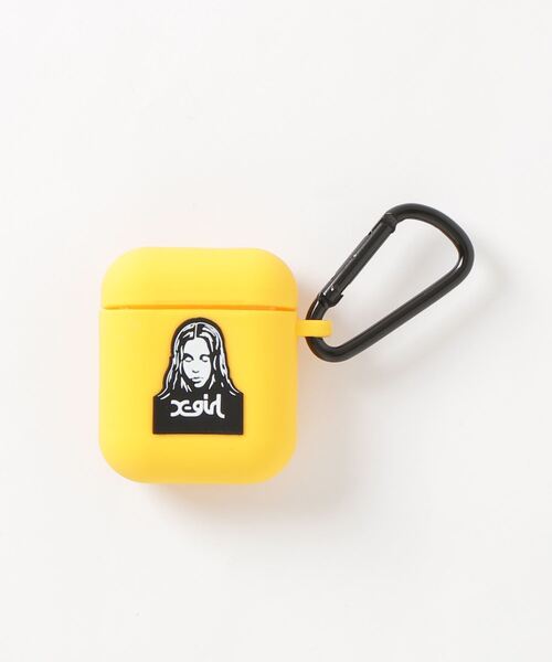 X-girl（エックスガール）の「FACE Air Pods CASE（ヘッドフォン/イヤホン・レディース・レッド/イエロー/ブルー・ONE SIZE）」の3枚目の写真