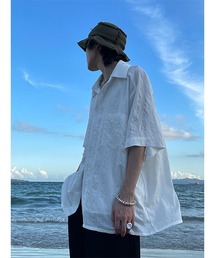 【MASONPRINCE】Oversized half sleeve striped shirt CS2080