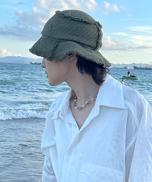MASONPRINCE(メイソンプリンス)の「【MASONPRINCE】Oversized half sleeve striped shirt CS2080(シャツ/ブラウス・メンズ・ホワイト/ライトブルー・L/S/M)」の10枚目の写真