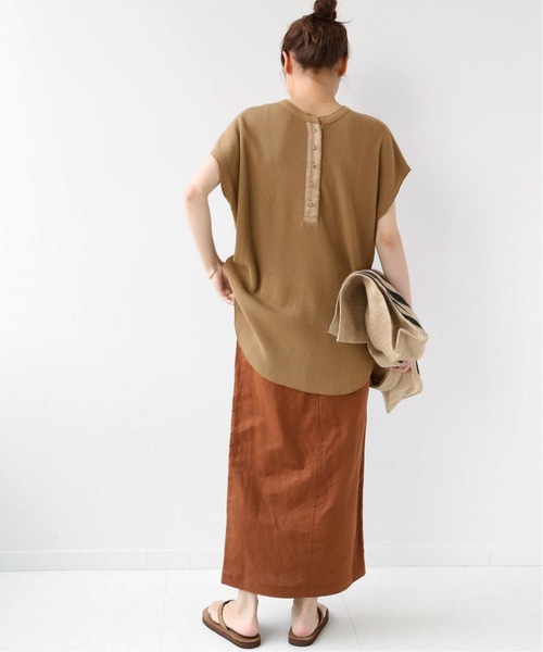 JOURNAL STANDARD relume(ジャーナルスタンダード レリューム)の「ビッグワッフルノースリーブ◆(Tシャツ/カットソー・レディース・ホワイト/ライトグリーン/キャメル・FREE)」の20枚目の写真