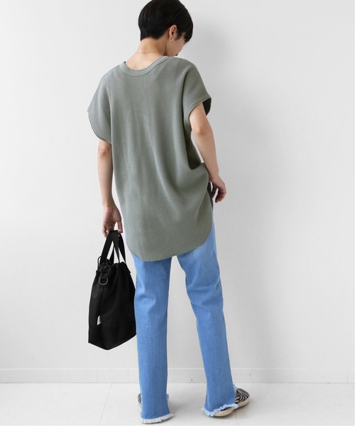 JOURNAL STANDARD relume(ジャーナルスタンダード レリューム)の「ビッグワッフルノースリーブ◆(Tシャツ/カットソー・レディース・ホワイト/ライトグリーン/キャメル・FREE)」の21枚目の写真