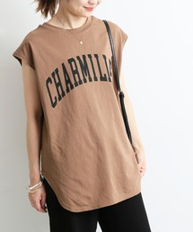 カレッジフレンチスリーブTシャツ【手洗い可能】◆