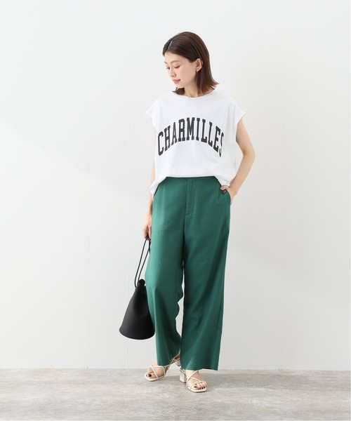 SLOBE IENA（スローブイエナ）の「カレッジフレンチスリーブTシャツ【手洗い可能】◆（Tシャツ/カットソー・レディース・ホワイト/ネイビー/ブラウン・FREE）」の20枚目の写真