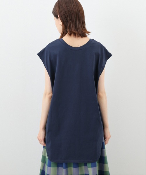 SLOBE IENA（スローブイエナ）の「カレッジフレンチスリーブTシャツ【手洗い可能】◆（Tシャツ/カットソー・レディース・ホワイト/ネイビー/ブラウン・FREE）」の21枚目の写真