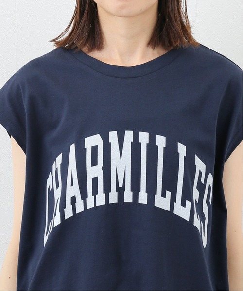 SLOBE IENA（スローブイエナ）の「カレッジフレンチスリーブTシャツ【手洗い可能】◆（Tシャツ/カットソー・レディース・ホワイト/ネイビー/ブラウン・FREE）」の18枚目の写真