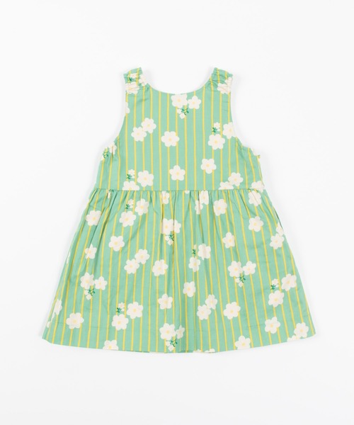 KP（ケーピー）の「cocoちゃんアップリケ付き天竺とビエラストライプ花プリントのリバーシブルジャンパースカート(100-130cm)（ジャンパースカート・キッズ・オートミール/ピンク・110cm/100cm/130cm/120cm）」の7枚目の写真