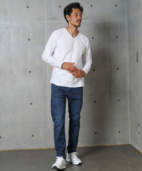 MEN'S BIGI（メンズビギ）の「<YANUK(ヤヌーク)>別注 ラウンジジーンズ　made in japan（デニムパンツ・メンズ・グレー/ダークブルー・01/02/03）」の3枚目の写真