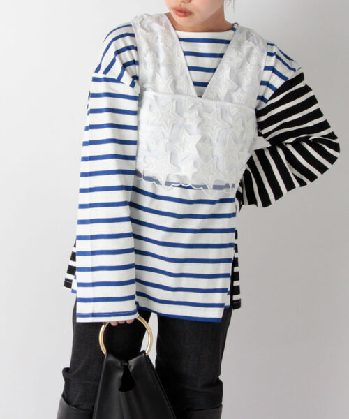 NOLLEY’S(ノーリーズ)の「◇【WEB限定】前後2WAYバイカラーボーダープルオーバーカットソー(Tシャツ/カットソー・レディース・ブラック系その他3/ブラウン系その他3/ブルー系その他3・FREE)」の19枚目の写真