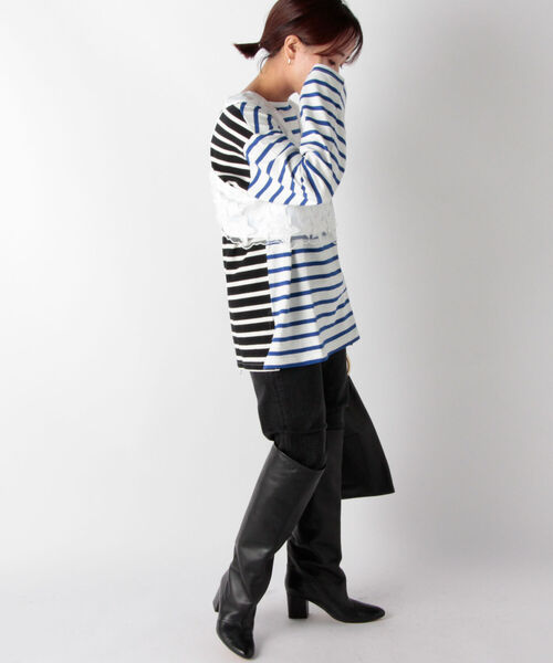 NOLLEY’S(ノーリーズ)の「◇【WEB限定】前後2WAYバイカラーボーダープルオーバーカットソー(Tシャツ/カットソー・レディース・ブラック系その他3/ブラウン系その他3/ブルー系その他3・FREE)」の17枚目の写真