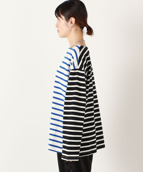 NOLLEY’S(ノーリーズ)の「◇【WEB限定】前後2WAYバイカラーボーダープルオーバーカットソー(Tシャツ/カットソー・レディース・ブラック系その他3/ブラウン系その他3/ブルー系その他3・FREE)」の10枚目の写真