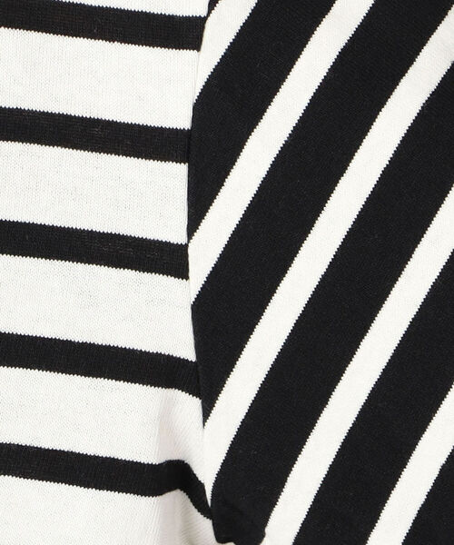 NOLLEY’S(ノーリーズ)の「◇【WEB限定】前後2WAYバイカラーボーダープルオーバーカットソー(Tシャツ/カットソー・レディース・ブラック系その他3/ブラウン系その他3/ブルー系その他3・FREE)」の4枚目の写真