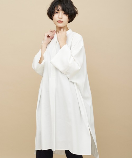 CLEARIMPRESSION (クリアインプレッション)の「ドルマンロングブラウス(シャツ/ブラウス・レディース・イエロー/オフホワイト/ブラウン・フリー)」の2枚目の写真