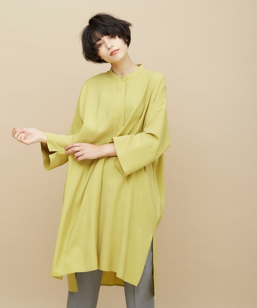 CLEARIMPRESSION (クリアインプレッション)の「ドルマンロングブラウス(シャツ/ブラウス・レディース・イエロー/オフホワイト/ブラウン・フリー)」の3枚目の写真