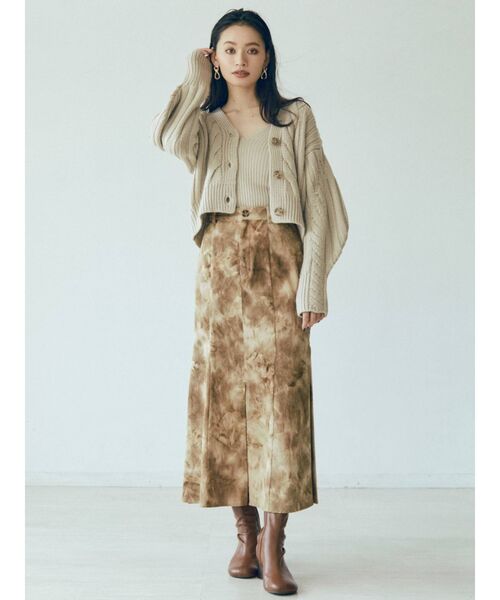 MURUA（ムルーア）の「ニットミニマルカーデSET（カーディガン/ボレロ・レディース・アイボリー/ブラック/パープル/ブラウン・FREE）」の7枚目の写真