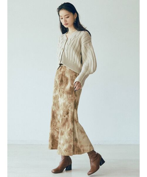 MURUA（ムルーア）の「ニットミニマルカーデSET（カーディガン/ボレロ・レディース・アイボリー/ブラック/パープル/ブラウン・FREE）」の8枚目の写真