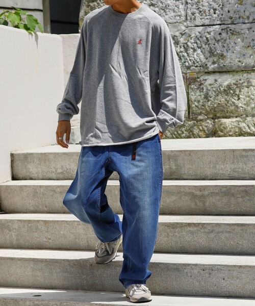 FREAK'S STORE（フリークスストア）の「WEB限定 GRAMICCI×FREAK'S STORE/グラミチ 別注 ルーズシルエット クライミングデニムパンツ/ワイドデニム（デニムパンツ・メンズ・ダークインディゴブルー/ライトインディゴブルー・SMALL/MEDIUM/LARGE/X-LARGE）」の4枚目の写真