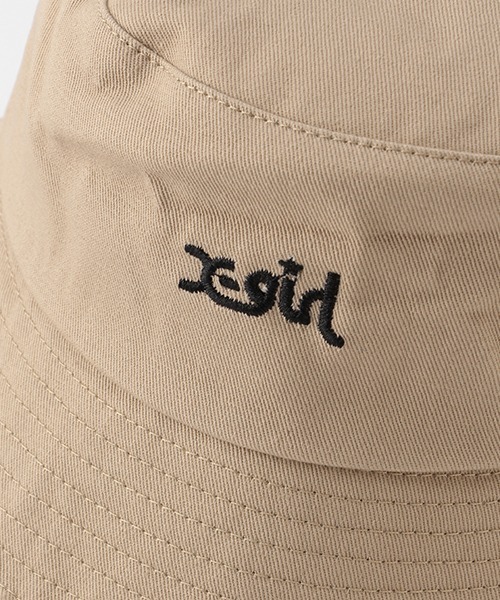 X-girl Stages（エックスガールステージス）の「ロゴバケットハット（ハット・キッズ・ベージュ/ブラック・FREE）」の5枚目の写真