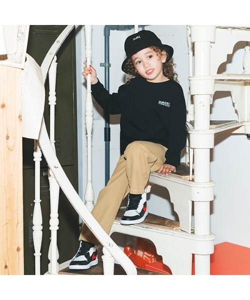 X-girl Stages（エックスガールステージス）の「ロゴバケットハット（ハット・キッズ・ベージュ/ブラック・FREE）」の18枚目の写真