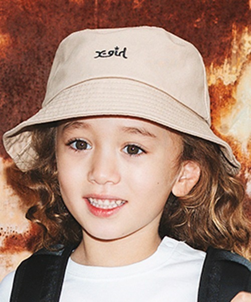 X-girl Stages（エックスガールステージス）の「ロゴバケットハット（ハット・キッズ・ベージュ/ブラック・FREE）」の14枚目の写真