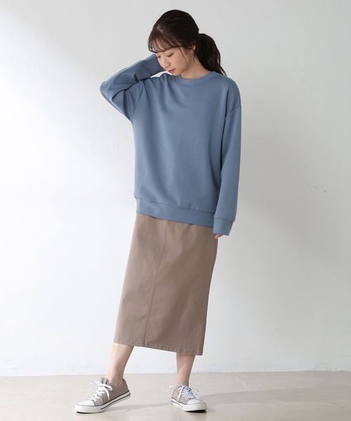 Honeys（ハニーズ）の「きれいめスエットトップス（スウェット・レディース・ブラック/ライトベージュ/スミクロ/モカ/ブルー系その他/ピンク・LL/S/M/L）」の11枚目の写真