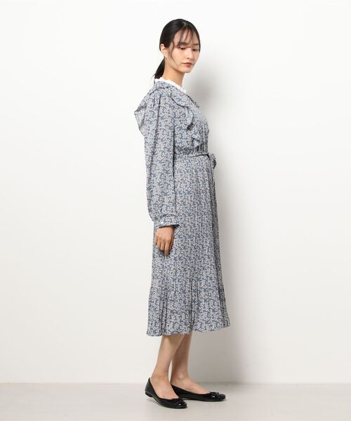 Clice de Paris（クリシェドゥパリス）の「K/エレガントフリルワンピース（ワンピース・レディース・ブルー/イエロー・ONESIZE）」の4枚目の写真